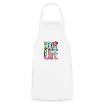 Cool Life - Cooking Apron - white - Front - AI Model Male 185 dark (185cm)