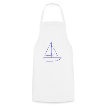 Sailing ship, Sailboat, Sailing - Cooking Apron - white - Front - AI Model Male 185 dark (185cm)