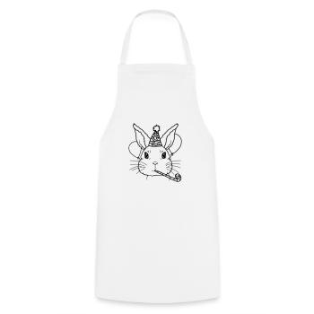 Rabbit Tröte Party Hat Birthday Child - Cooking Apron - white - Front - AI Model Male 185 dark (185cm)