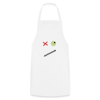 Terrifying face with a green eye - Cooking Apron - white - Front - AI Model Male 185 dark (185cm)