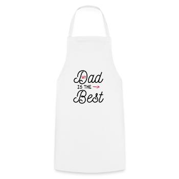 Papa est le meilleur / humour papa - Tablier de cuisine - blanc - Devant - AI Model Male 185 dark (185cm)
