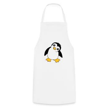 Pingouin Bébé Mignon Petit Drôle Enfant Oiseau Amour - Tablier de cuisine - blanc - Devant - AI Model Male 185 dark (185cm)