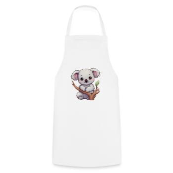 Koala Kawaii - Cooking Apron - white - Front - AI Model Male 185 dark (185cm)