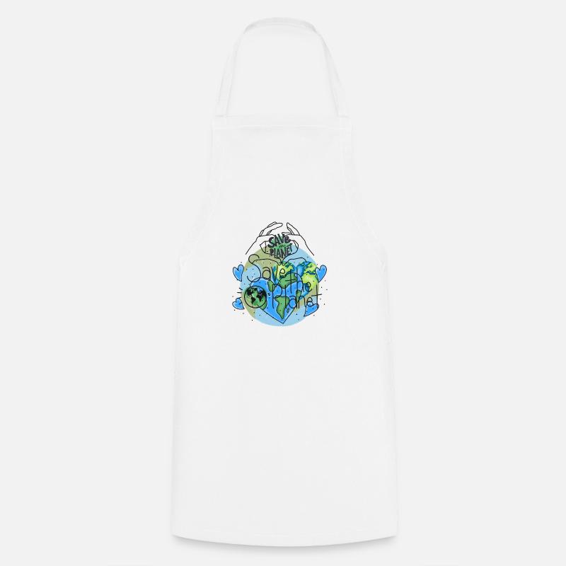 Save the planet - Tablier de cuisine - blanc