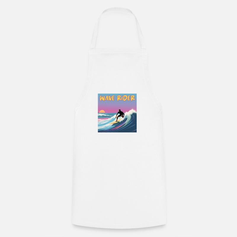 Wave Rider - Cooking Apron - white