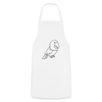 parrot - Cooking Apron - white - Front - AI Model Male 185 dark (185cm)
