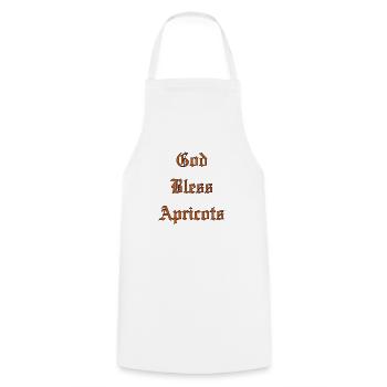 GodBlessApricots - Cooking Apron - white - Front - AI Model Male 185 dark (185cm)