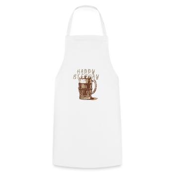 Happy Beer Day - Bierkrug - Kochschürze - Weiß - Vorne - AI Model Male 185 dark (185cm)