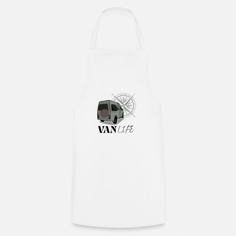 Van life vert - Tablier de cuisine - blanc