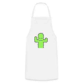 Cactus Visage Peur Pointes Désert Drôle Cactus - Tablier de cuisine - blanc - Devant - AI Model Male 185 dark (185cm)