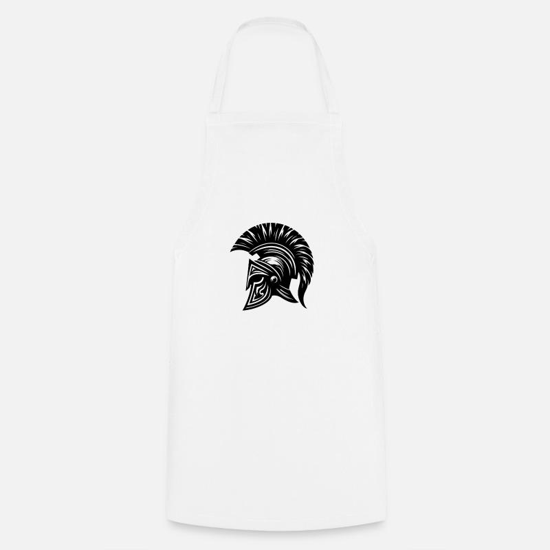 Spartan Helmet - Cooking Apron - white