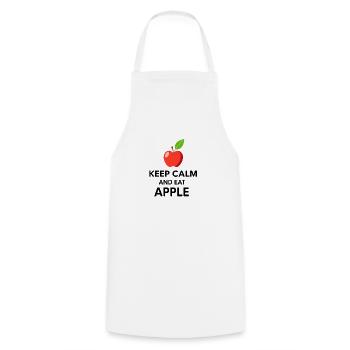 Keep Calm, Eat Apples - Cooking Apron - white - Front - AI Model Male 185 dark (185cm)