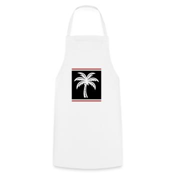 Palm Tree Icon - Cooking Apron - white - Front - AI Model Male 185 dark (185cm)