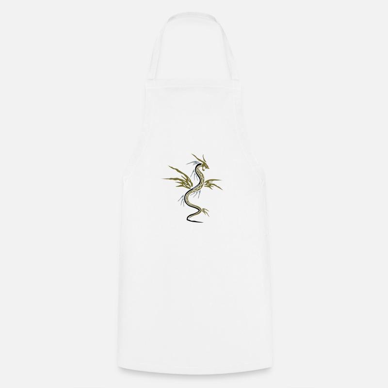 Dragon (3c) - Cooking Apron - white