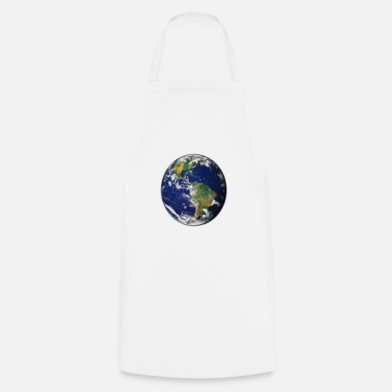 Planet Erde - Kochschürze - Weiß