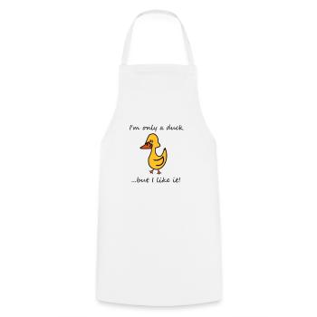 Je ne suis qu'un canard - Tablier de cuisine - blanc - Devant - AI Model Male 185 dark (185cm)