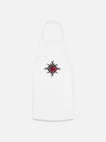 Drachenauge, Dragon Eye, Tattoo Style, Drache Auge - Kochschürze - Weiß