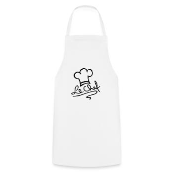le_chef_ak1 - Cooking Apron - white - Front - AI Model Male 185 dark (185cm)