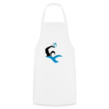 wasserball - Kochschürze - Weiß - Vorne - AI Model Male 185 dark (185cm)
