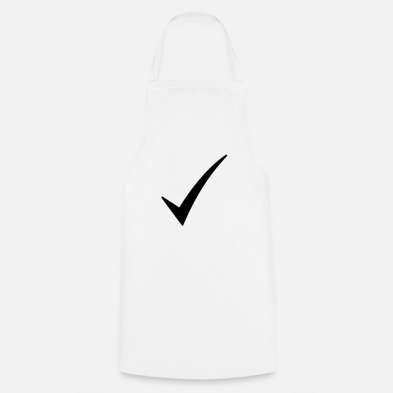 check mark - Cooking Apron - white