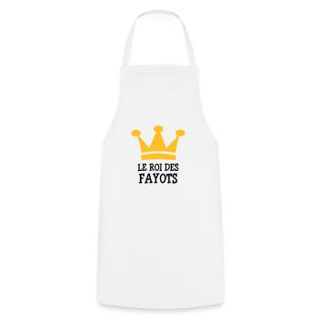 Le Roi des Fayots - Tablier de cuisine - blanc - Devant - AI Model Male 185 dark (185cm)