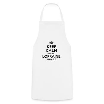 keep calm and let lorraine handle it - Cooking Apron - white - Front - AI Model Male 185 dark (185cm)