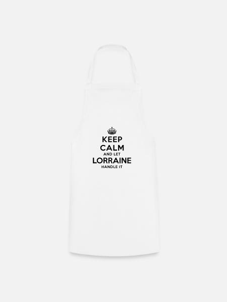 keep calm and let lorraine handle it - Cooking Apron - white