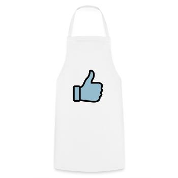 thumbs_up_02 - Kochschürze - Weiß - Vorne - AI Model Male 185 dark (185cm)