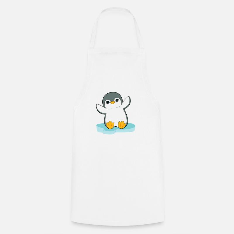 Pinguin - Kochschürze - Weiß
