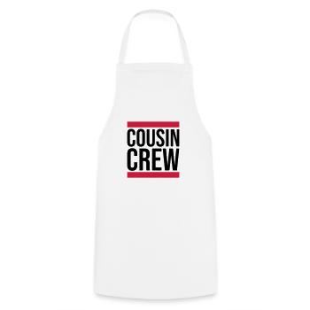Leader Cousin Crew Team - Cooking Apron - white - Front - AI Model Male 185 dark (185cm)