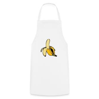 banane 11 A - Tablier de cuisine - blanc - Devant - AI Model Male 185 dark (185cm)