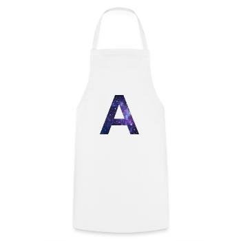 Galaxy A Letter Space Milky Way Cadeau - Tablier de cuisine - blanc - Devant - AI Model Male 185 dark (185cm)