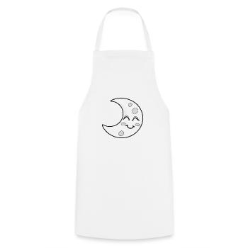 Moon Sleep Smile Happy Gift Idea - Tablier de cuisine - blanc - Devant - AI Model Male 185 dark (185cm)
