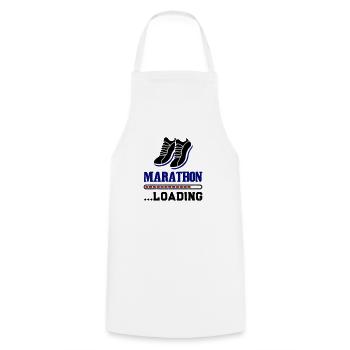 marathon loading - Kochschürze - Weiß - Vorne - AI Model Male 185 dark (185cm)