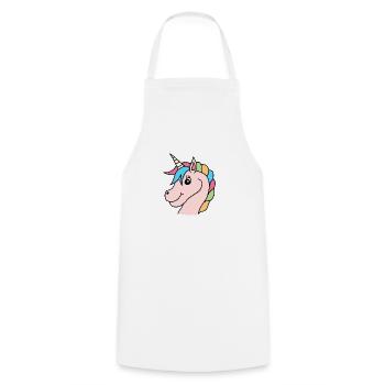 Einhorn Regenbogen Rosa - Kochschürze - Weiß - Vorne - AI Model Male 185 dark (185cm)