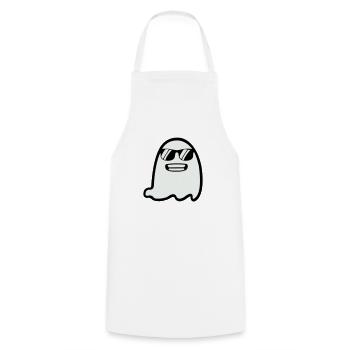 Fantôme avec des lunettes de soleil - Tablier de cuisine - blanc - Devant - AI Model Male 185 dark (185cm)