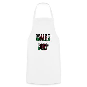 Wales - Cooking Apron - white - Front - AI Model Male 185 dark (185cm)