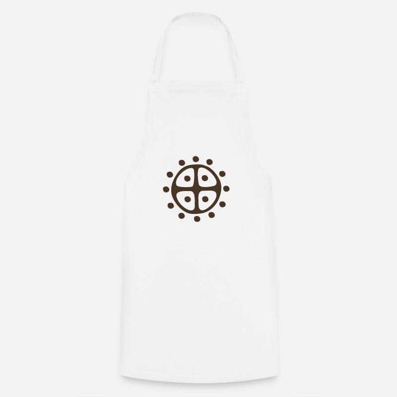 Roue solaire / Roue annuelle - Tablier de cuisine - blanc