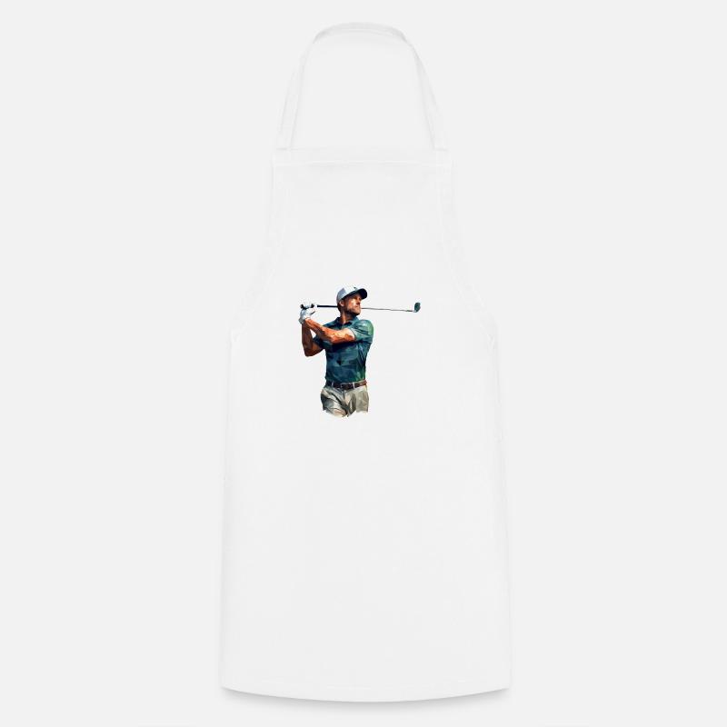 Golfer im Polygon Style - Kochschürze - Weiß