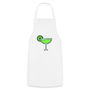 cocktail - Kochschürze - Weiß - Vorne - AI Model Male 185 dark (185cm)
