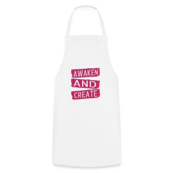 fostering creativity innovative ideas - Cooking Apron - white - Front - AI Model Male 185 dark (185cm)