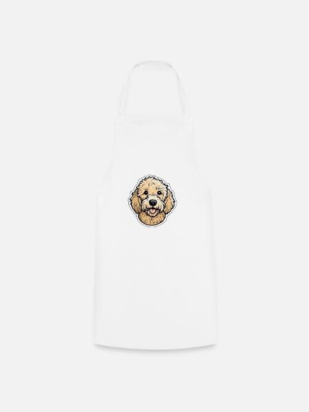 Goldendoodle Pudel Labradoodle Lockiger Hund beige - Kochschürze - Weiß