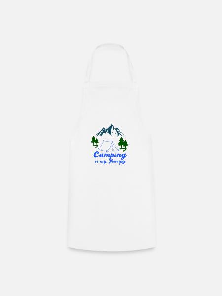 camping therapy - Kochschürze - Weiß
