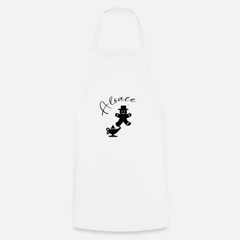 Alsace Génie Mannele Mannala - Tablier de cuisine - blanc