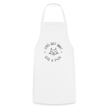 Les chats n’en ont rien à * - Tablier de cuisine - blanc - Devant - AI Model Male 185 dark (185cm)