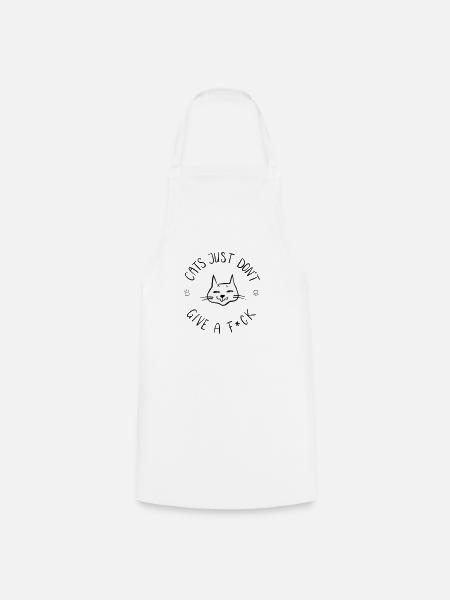 Les chats n’en ont rien à * - Tablier de cuisine - blanc