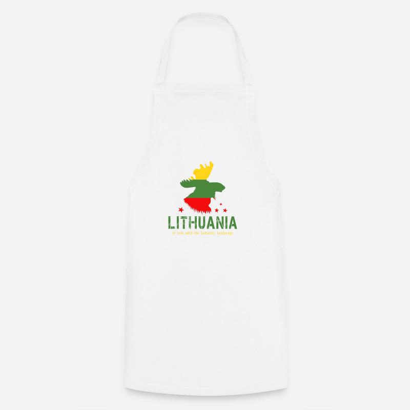 Lithuania Lithuanian Vilnius - Cooking Apron - white