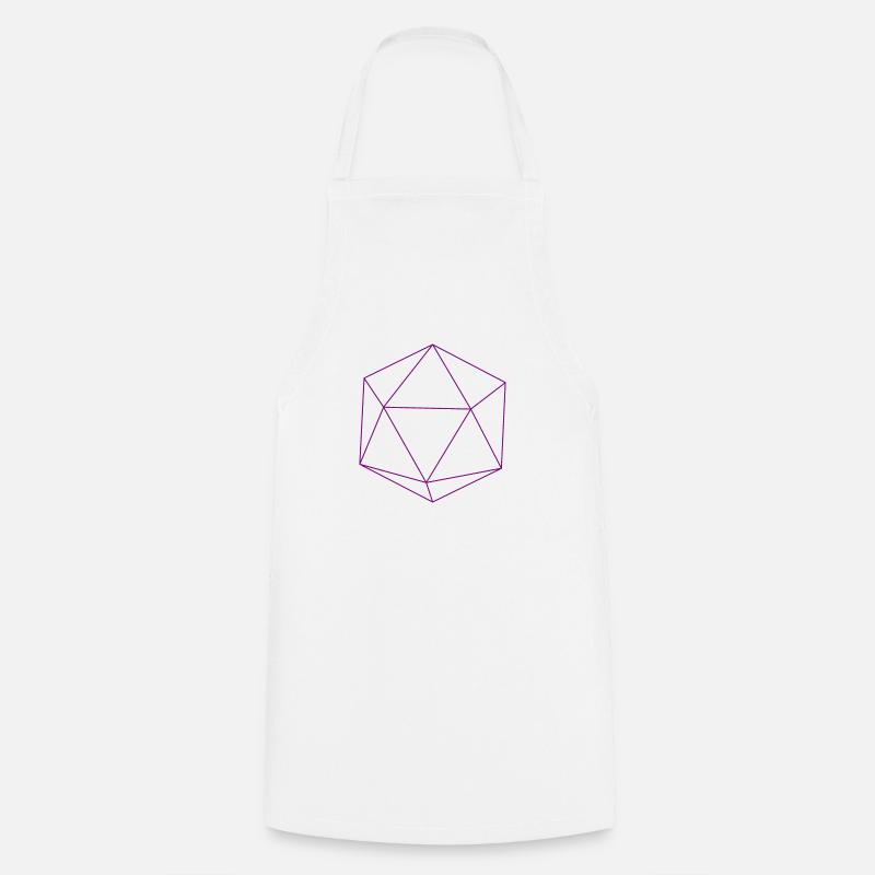 icosaèdre violet - Tablier de cuisine - blanc