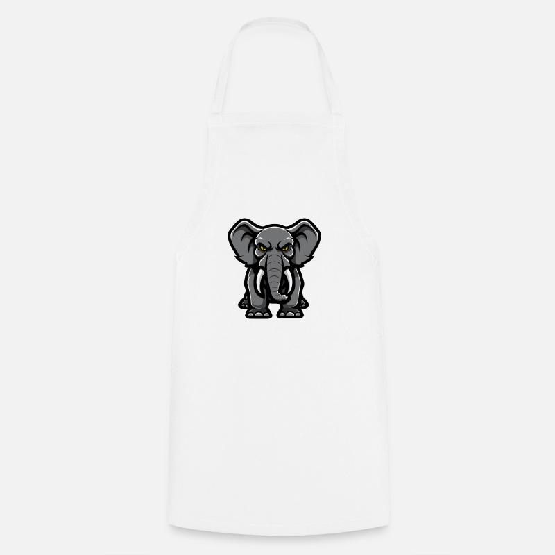 éléphant - Tablier de cuisine - blanc