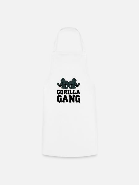 Gang de gorilles - Tablier de cuisine - blanc